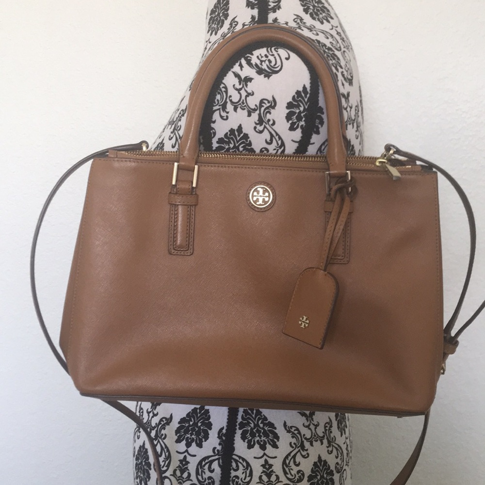 Authentic Tory Burch handbag/Crossbody-Camel Color - Picture 14 of 15